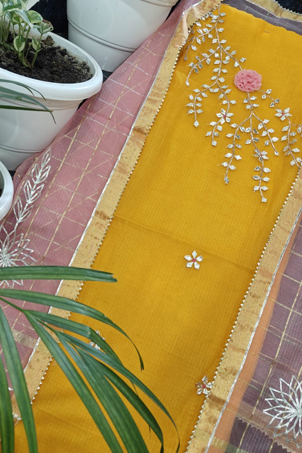 Kota Doria Dress Material