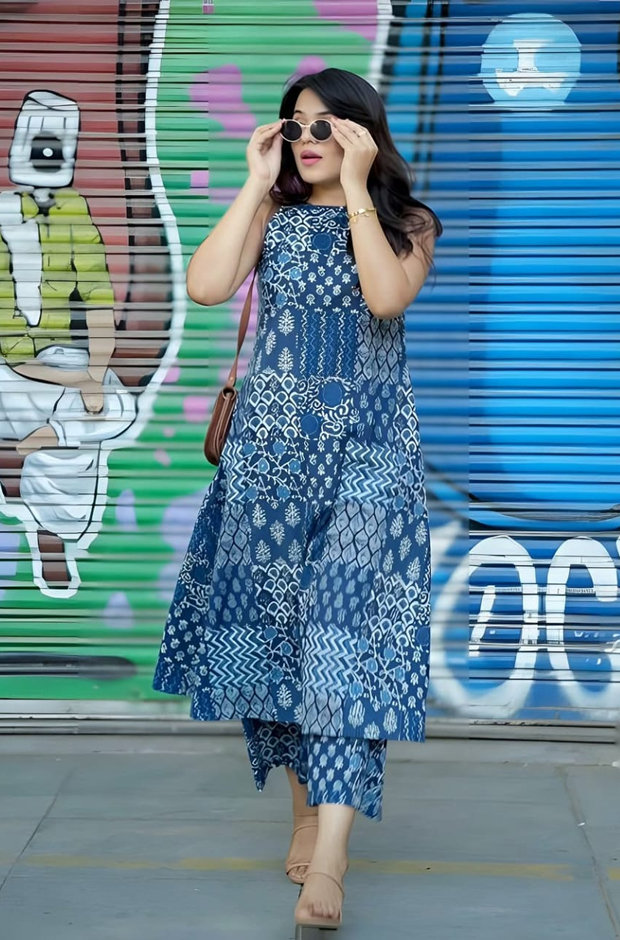 Pure Cotton kurti with hand embroidery