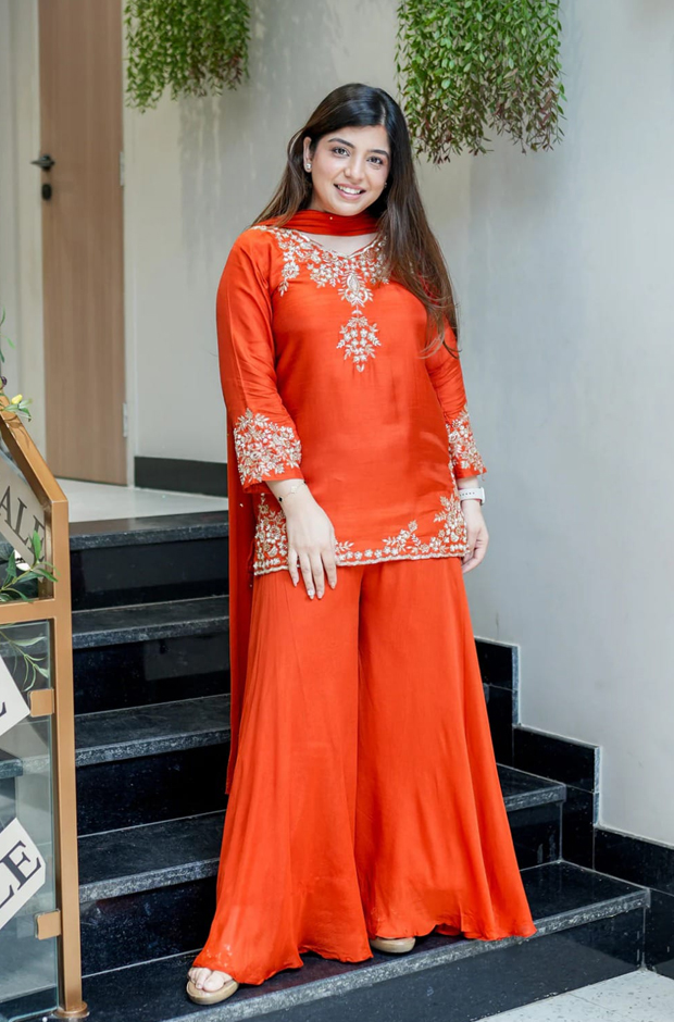 Premium Mul Chanderi With Full Handwork